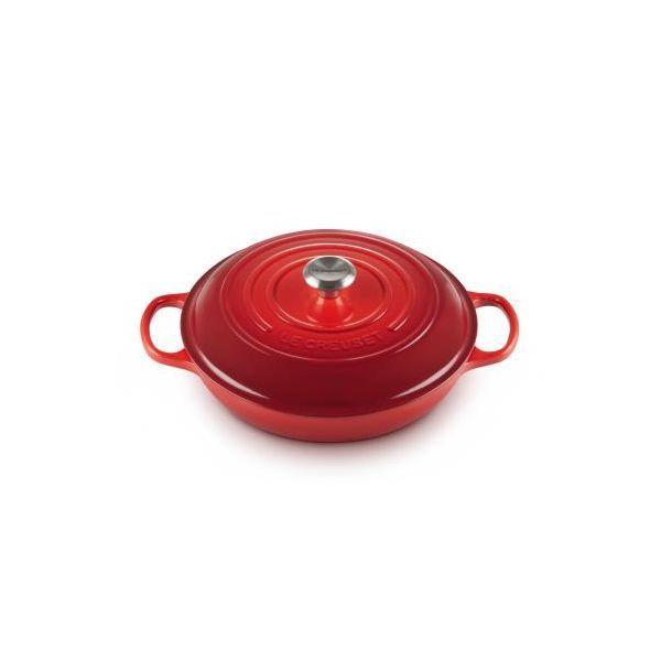 Caçarola LE CREUSET Signature Gourmet 26 cm (Ferro fundido - 26 cm - Vermelho)