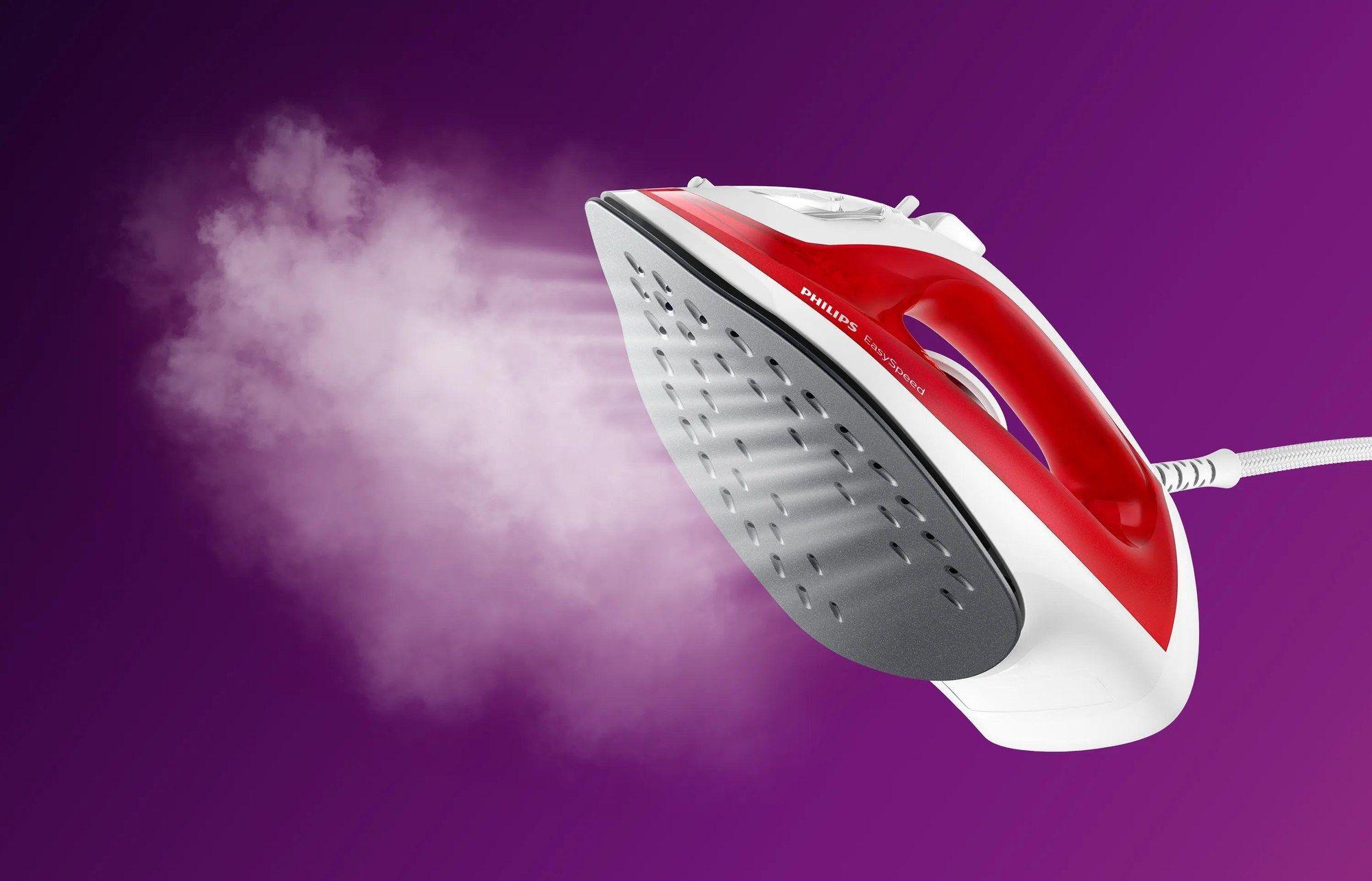 Ferro de Engomar a Vapor PHILIPS EasySpeed GC1742/40 (2000 W - 220 ml - Base antiaderente - Vermelho/Branco) — miniatura 8