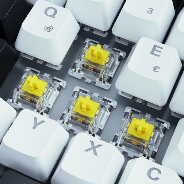 Teclado SHARKOON SKILLER SGK50 S3 (Francês - Gateron Yellow - 75% - Branco) — miniatura 3