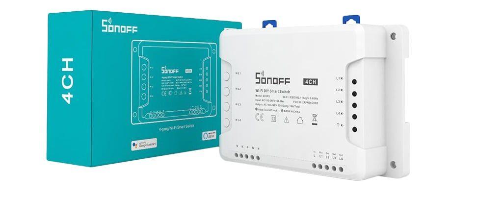 Módulo de Relé SONOFF 4CHR3 (PC V0 - 145 * 90 * 34 - Branco), miniatura 3