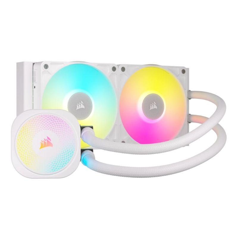 Refrigeração Líquida CPU CORSAIR iCUE LINK TITAN 240 RX RGB (LGA 1700, LGA 1851, AM4, AM5 - 120 mm - 2100 RPM - Branco)