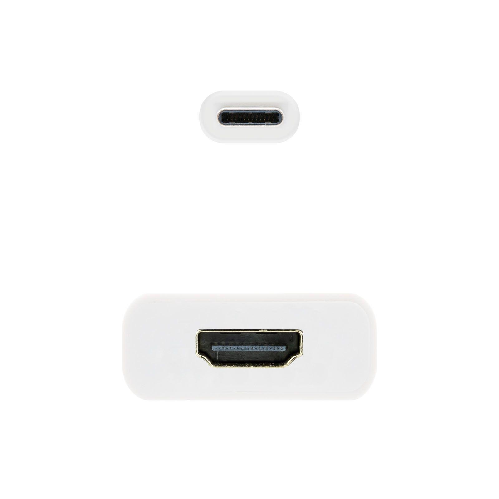 Conversor USB-C para HDMI NANOCABLE 10.16.4102 (4096 x 2160 píxeis - 3.2 Gen 1 - Branco) — miniatura 3