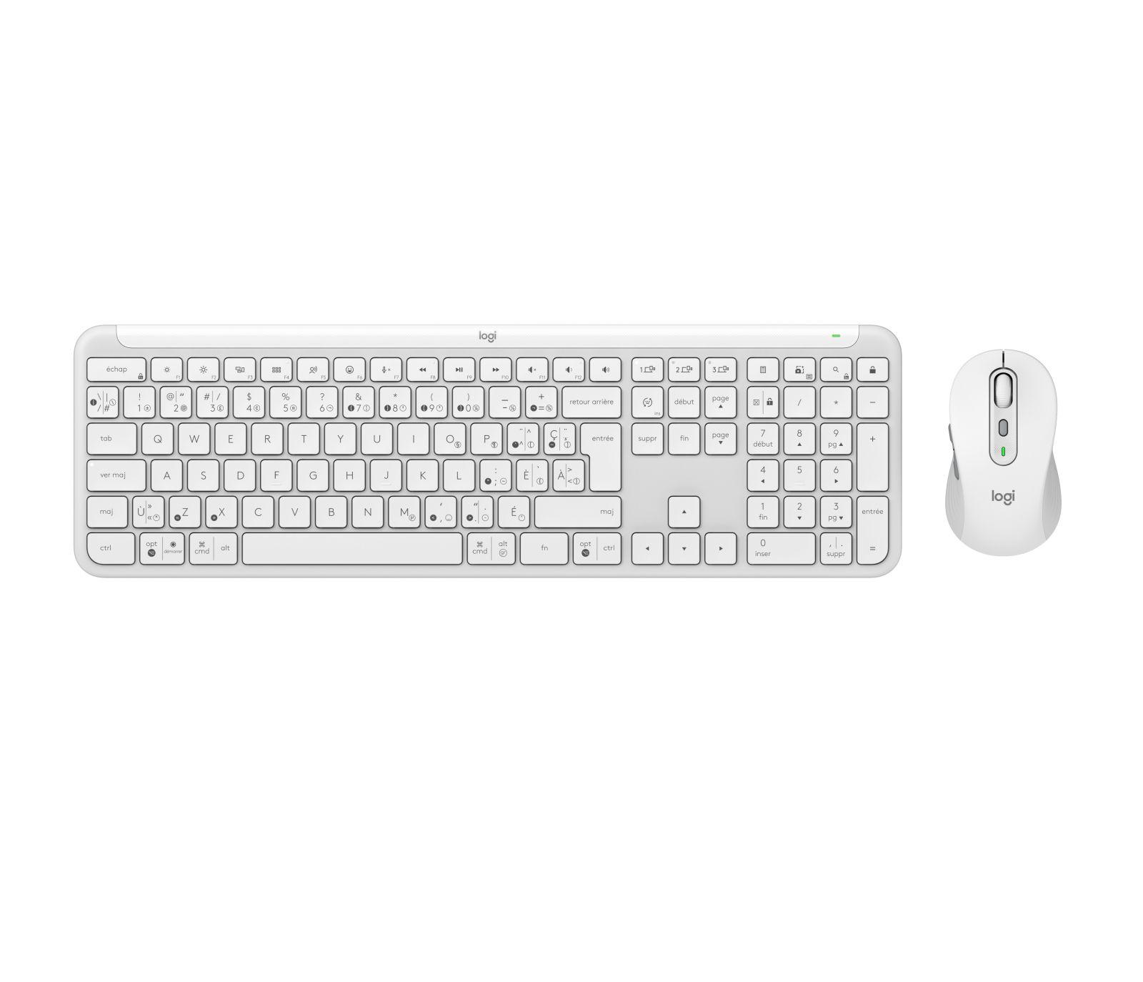 Conjunto Teclado e Rato LOGITECH Signature Slim Combo MK950 (Nórdico - Teclas tesoura - Tamanho completo - Branco) — miniatura 4