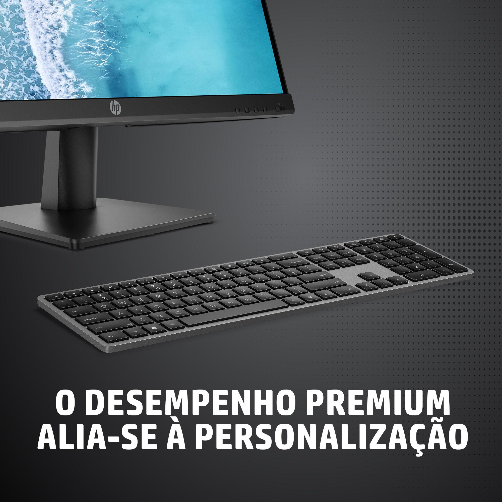 Teclado HP 975 (Teclas tesoura - Tamanho grande - RF Wireless + Bluetooth - Preto), miniatura 6