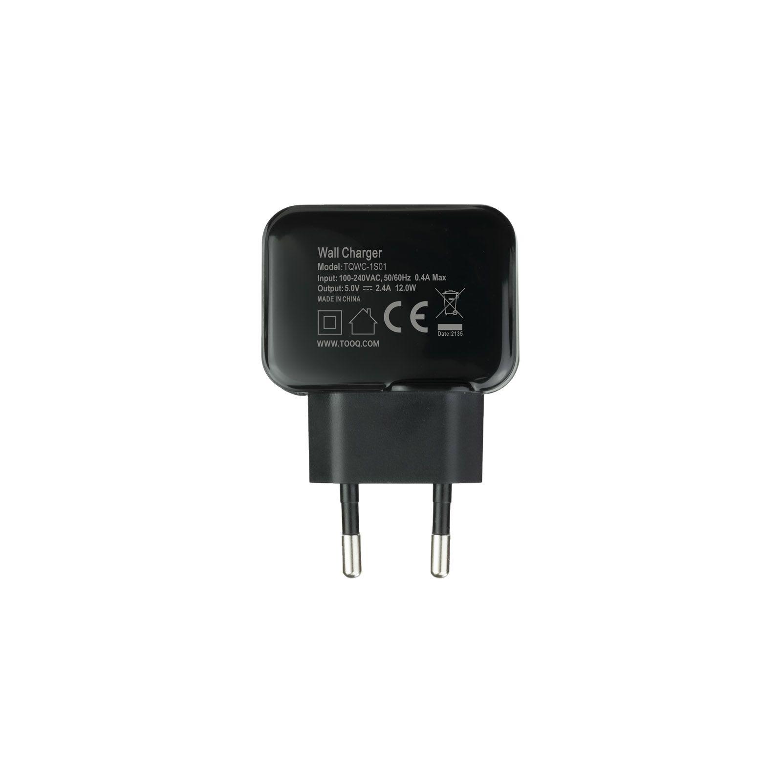 Carregador de Parede TOOQ TQWC-1S01 (12 W - Preto), miniatura 3