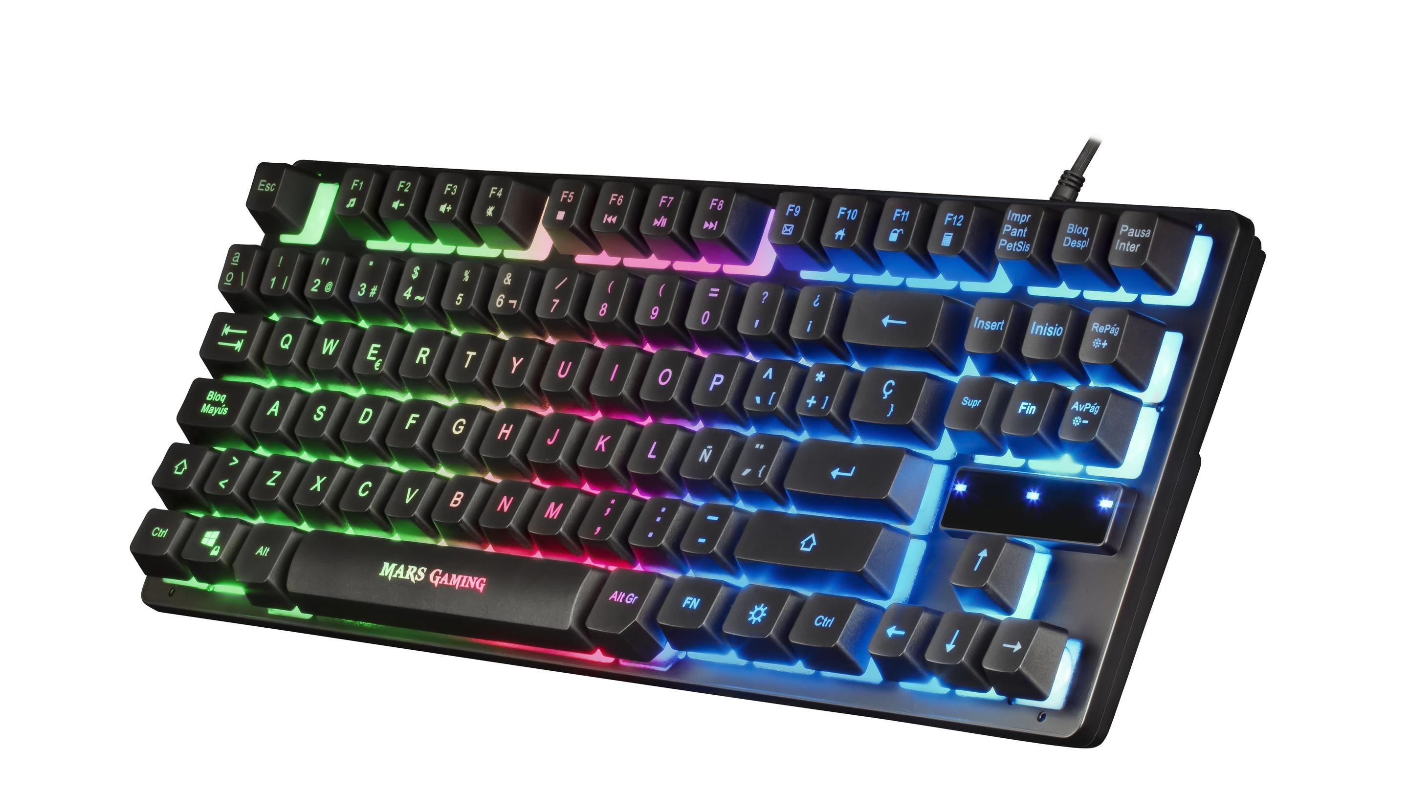 Conjunto Teclado e Rato MARS GAMING MCPTKL (Espanhol - Membrana - Tamanho completo - Preto) — miniatura 3