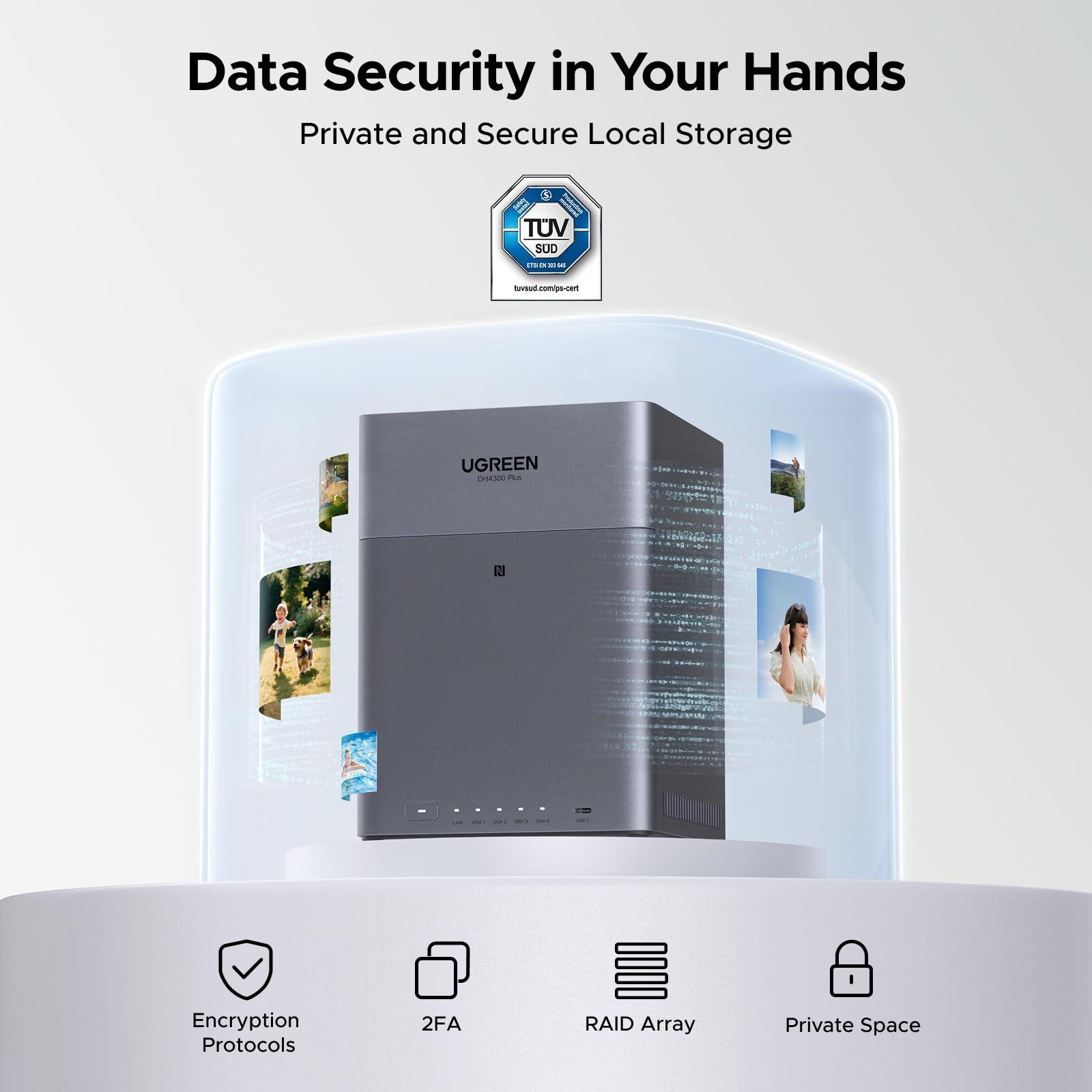 NAS UGREEN NASync DH4300 Plus (SATA - 8 GB - 4 baias - Cinzento) — miniatura 6