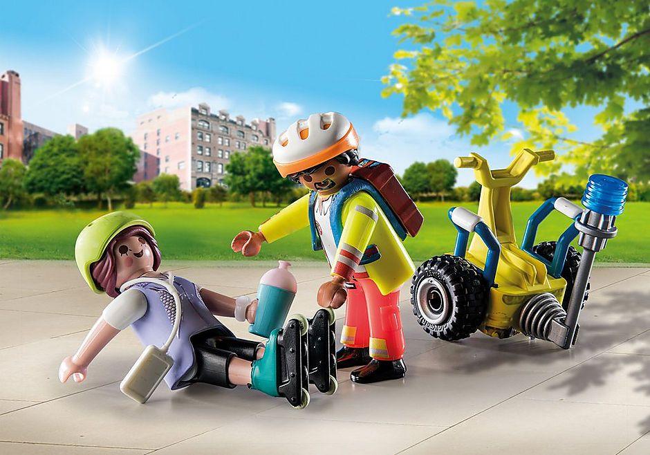 Conjunto de Brinquedo PLAYMOBIL City Life 71257 Resgate com Balance Racer (4 a 10 anos - Multicor)