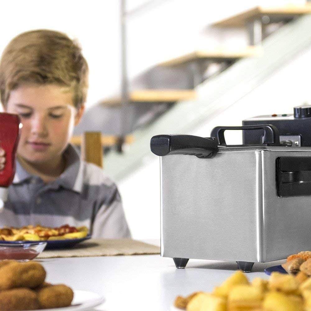 Fritadeira Independente CECOTEC CLEAN FRY 03031 (1000 W - 190 °C - Rotativo - Preto e Inox), miniatura 4