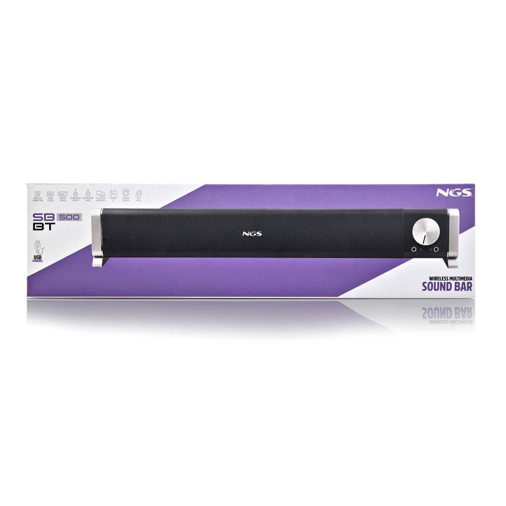Barra de Som NGS SB500-BT (Com fios e sem fios - 20 W - 2.0 canais - Preto), miniatura 10