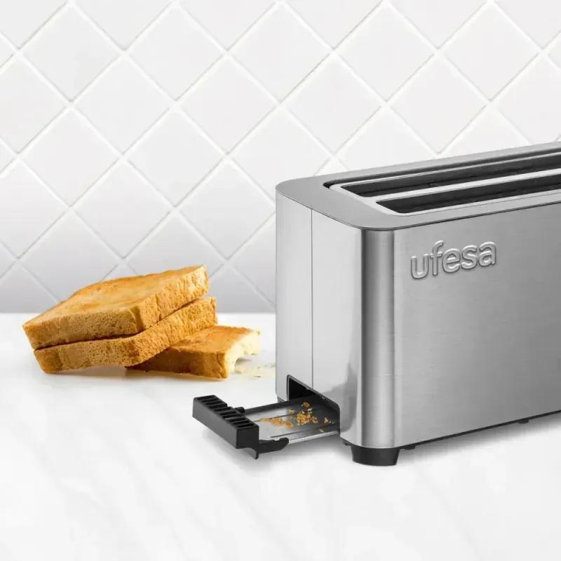 Torradeira UFESA Duo Plus Deluxe 2R Largo (1400 W - 2 fatias - Inox), miniatura 3
