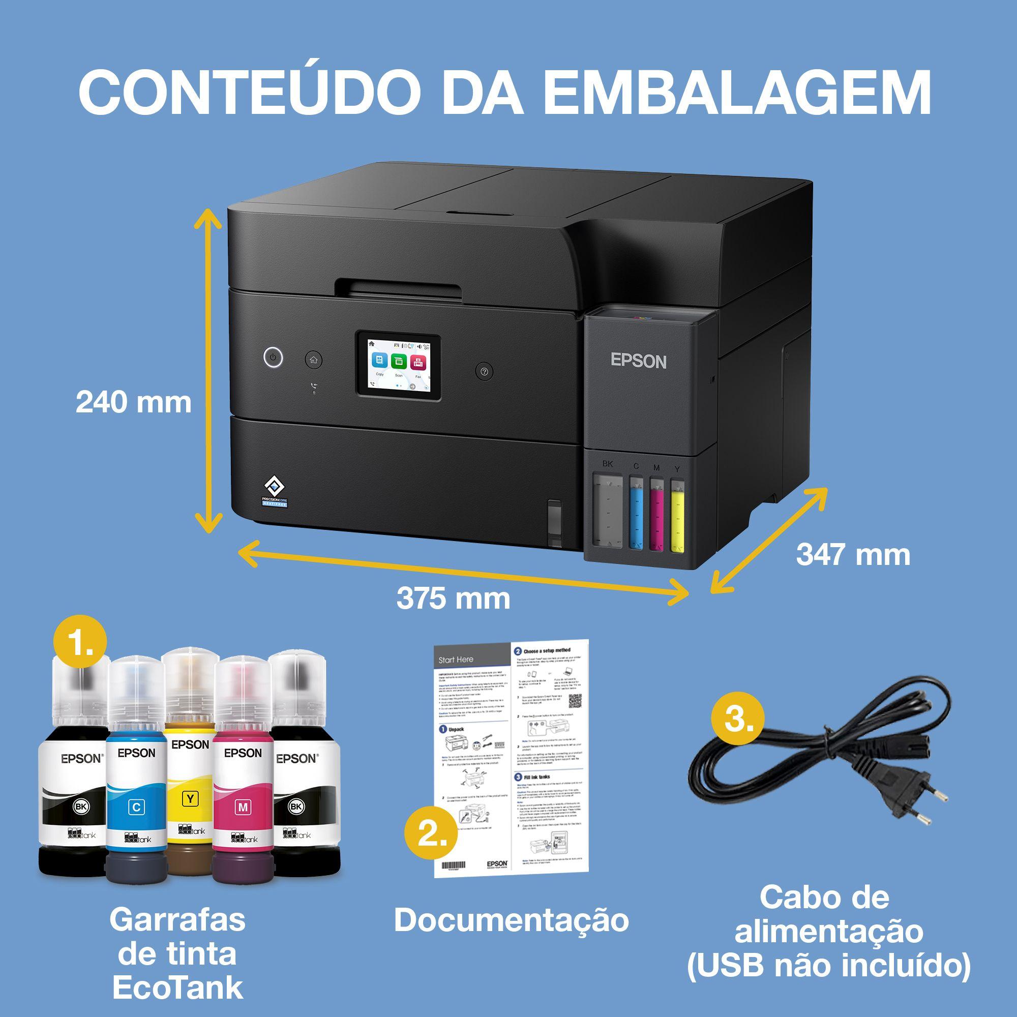 Impressora Multifunções EPSON EcoTank ET-4950 (A4 - Impressão a cores - 250 folhas - Preto) — miniatura 12