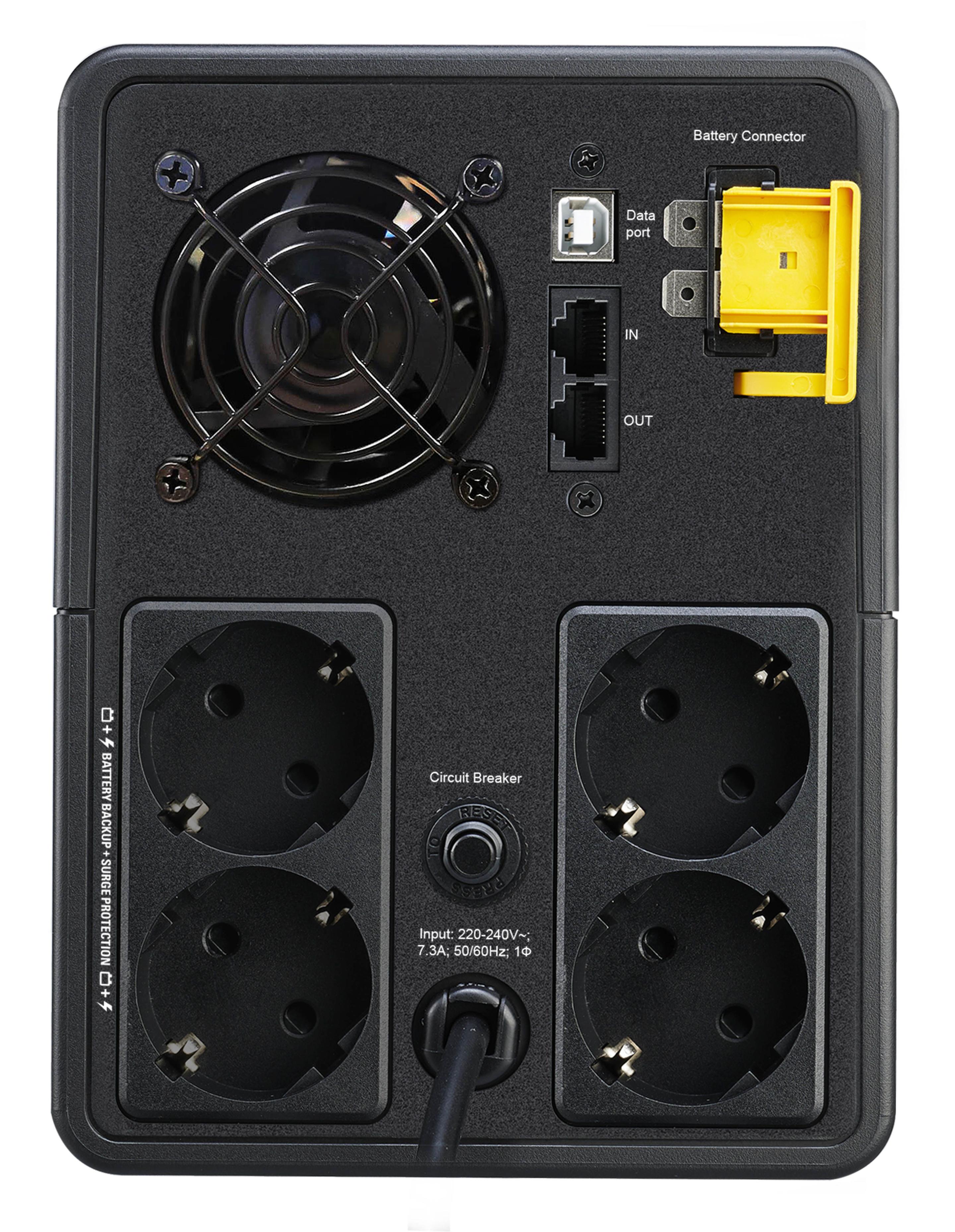 UPS APC BX1600MI-GR (Cabo de alimentação de entrada - Tipo F - Preto), miniatura 2