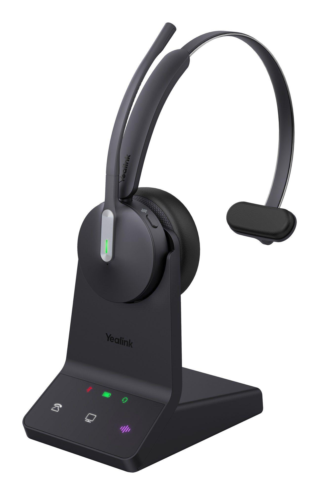 Headset Mono YEALINK WH64 Mono UC (Monofónico - Sem fios - Supra-aural - Preto)