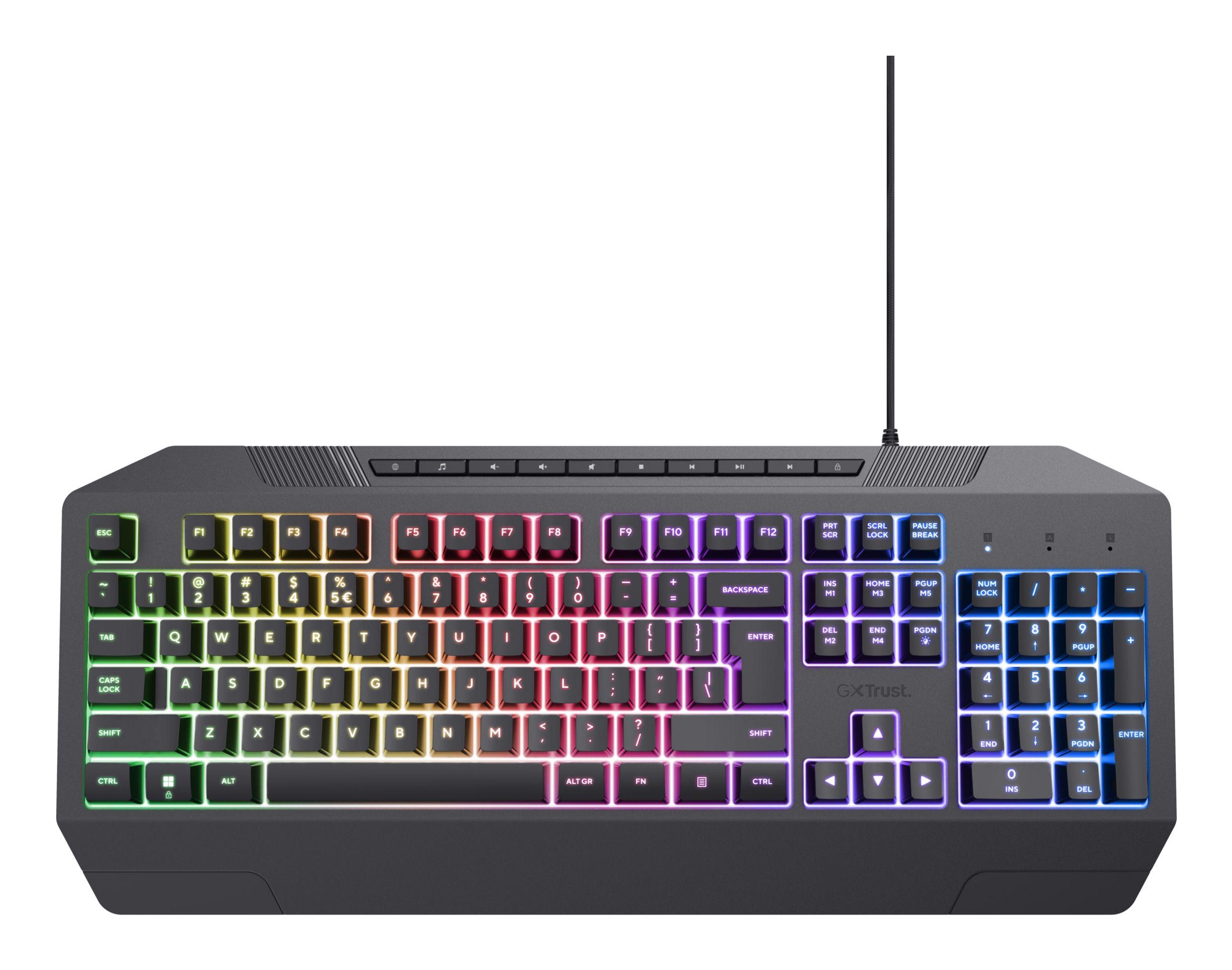 Teclado TRUST GXT 836 Evocx (Inglês - Interruptor de membrana - 110% - Preto) — miniatura 4
