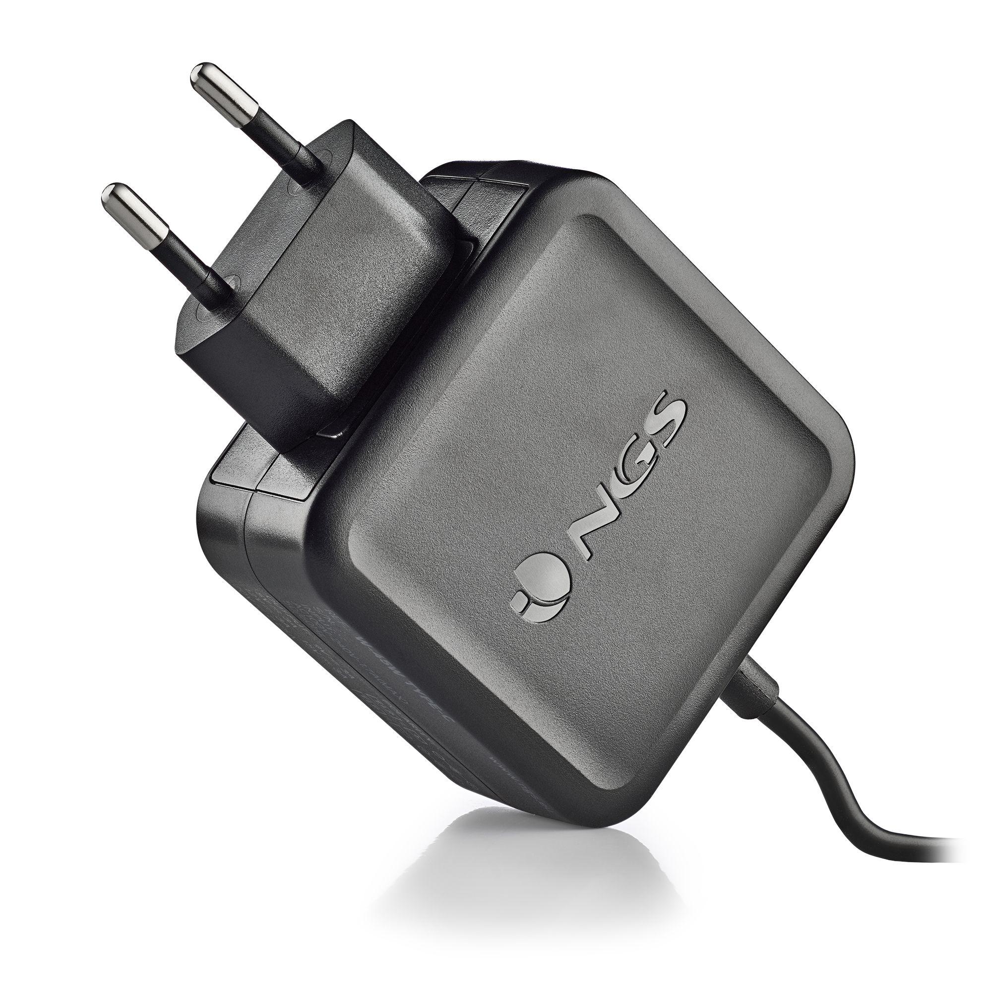 Carregador de Portátil NGS W-45WTYPEC (45 W - 1 A - 2,25 A - Preto) — miniatura 2