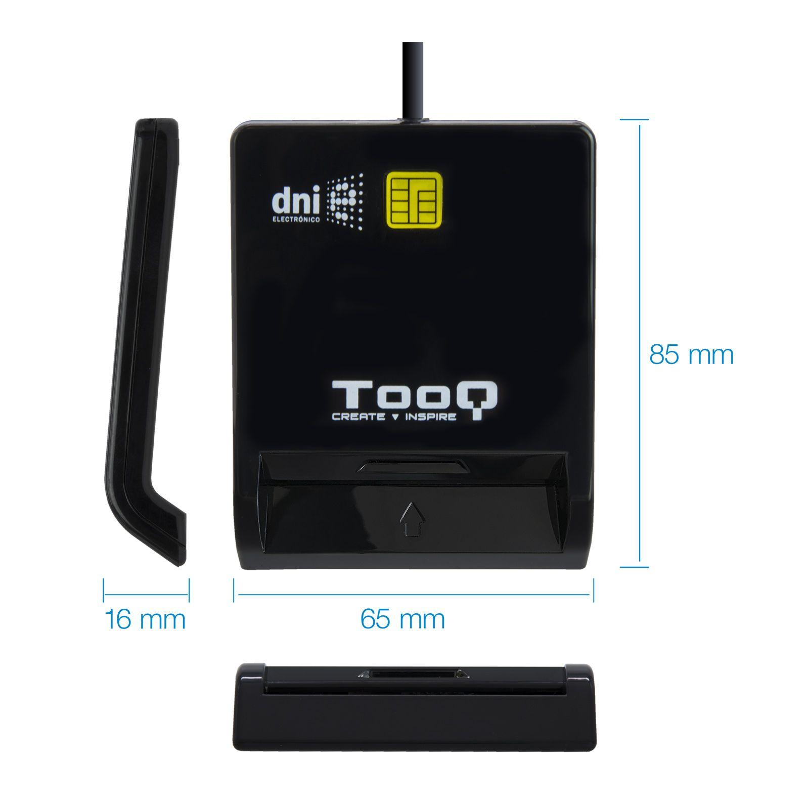 Leitor de Cartões Inteligentes TOOQ TQR-211B (USB 2.0 - Preto), miniatura 2