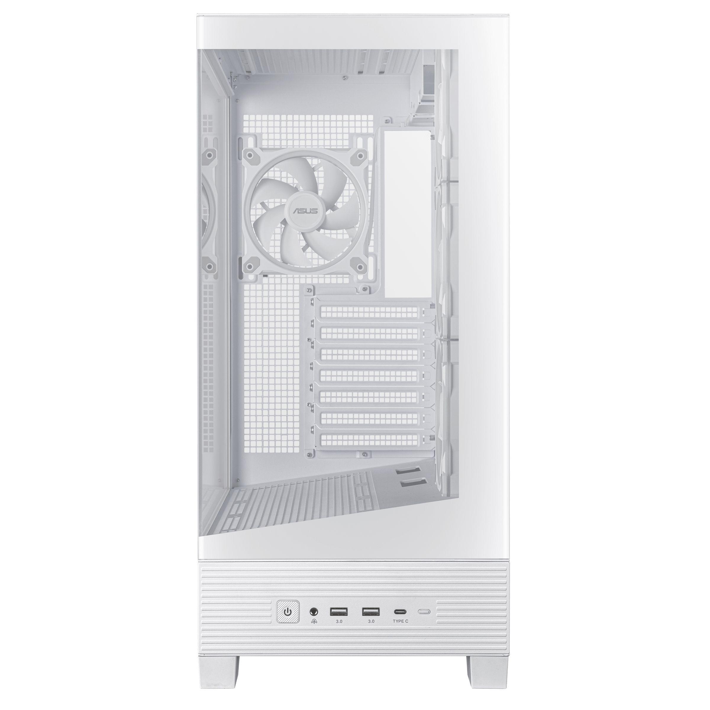 Caixa PC ASUS A31 Plus (ATX, micro ATX, Mini-ITX - Midi Tower - Metal - Branco) — miniatura 2
