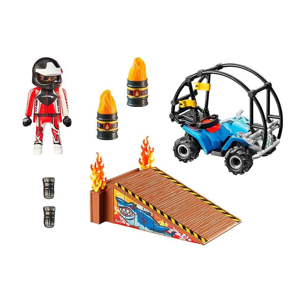 Conjunto de Brinquedo PLAYMOBIL 70820 Stuntshow Quad com Rampa de Fogo (Stunt Show - 4 a 10 anos - Multicor), miniatura 2