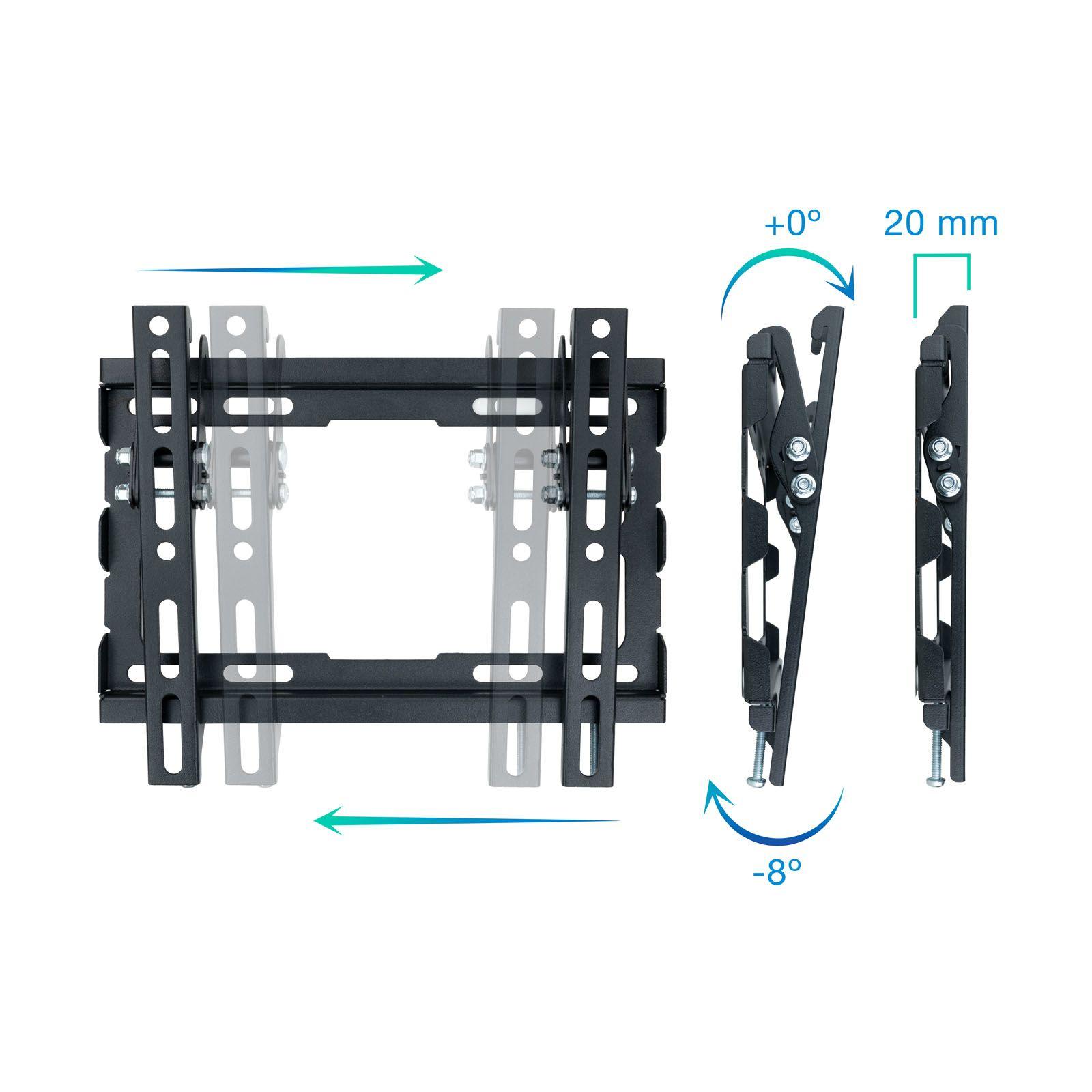 Suporte de Parede TV TOOQ LP1044T-B (200 x 200 mm - 50 x 50 mm - 109,2 cm - Preto), miniatura 2
