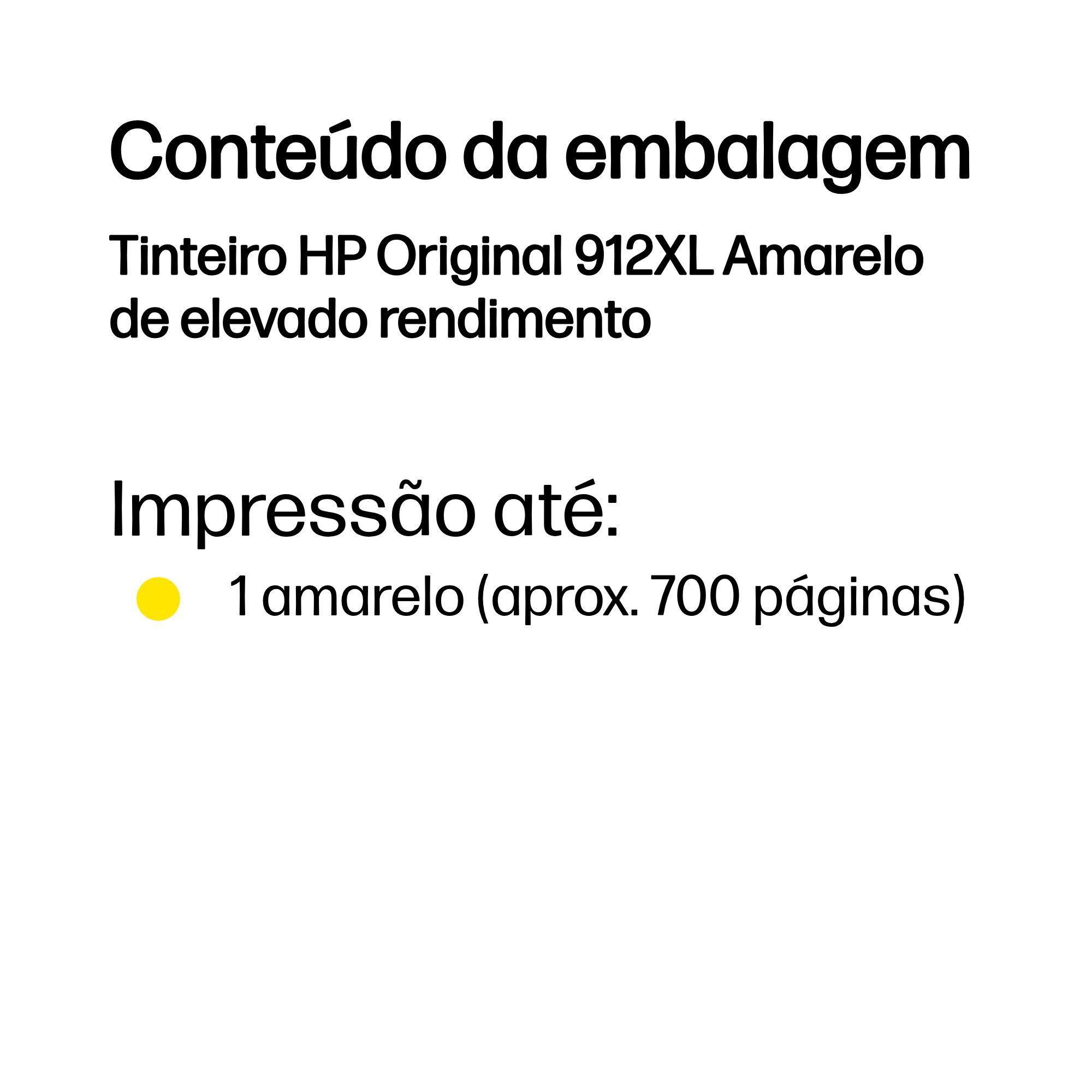 Tinteiro HP 912XL 3YL83AE (700 páginas - Amarelo), miniatura 3