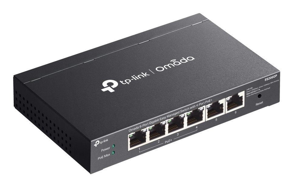 Switch Gerido TP-LINK Omada ES206GP (Gigabit Ethernet - 4 MB - 12 Gbit/s - Preto) — miniatura 3
