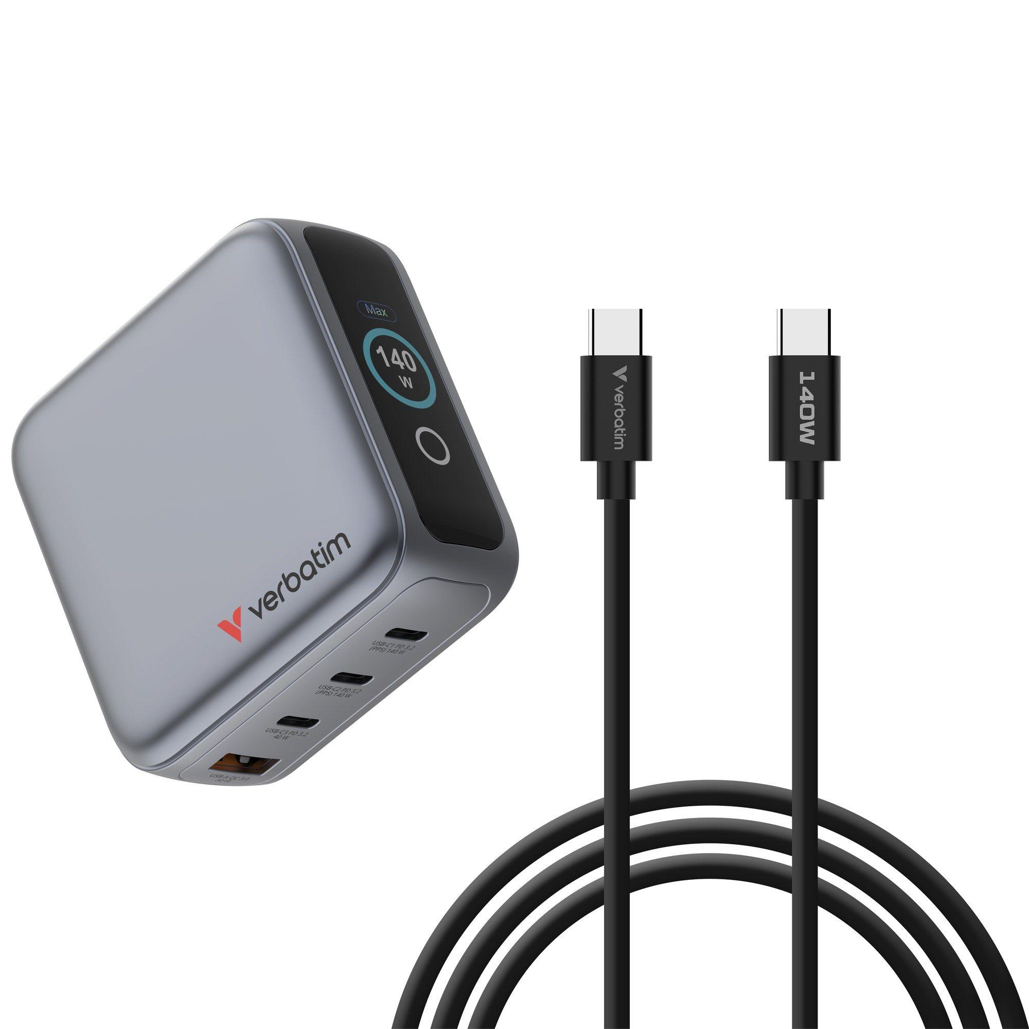 Carregador de Parede VERBATIM 30240 (140 W - Preto), miniatura 4