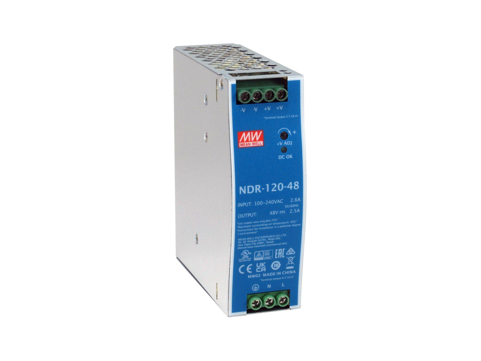 Fonte de Alimentação Industrial LEVELONE POW-4842 (120 W - Azul e Prateado)