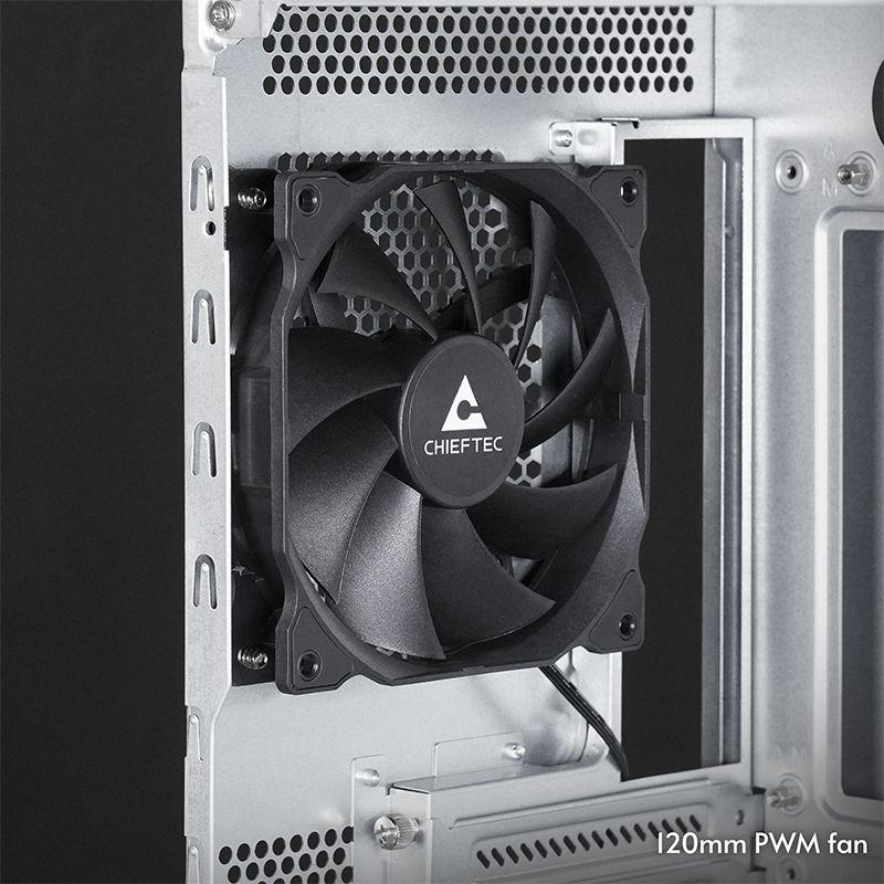 Caixa de Computador CHIEFTEC BW-01B-OP (ATX, Mini-ATX, Mini-ITX - Midi Tower - SGCC - Preto) — miniatura 10