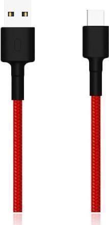 Cabo USB XIAOMI Mi Braided SJV4110GL (1 metro - USB C - USB A - Vermelho)