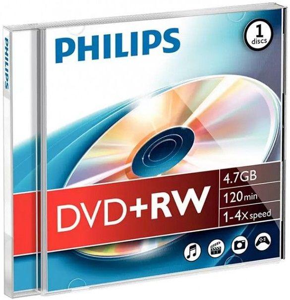 Disco DVD+RW PHILIPS DW4S4J05F/10 (5 unidades - 4,7 GB - 4x - 120 min), miniatura 2