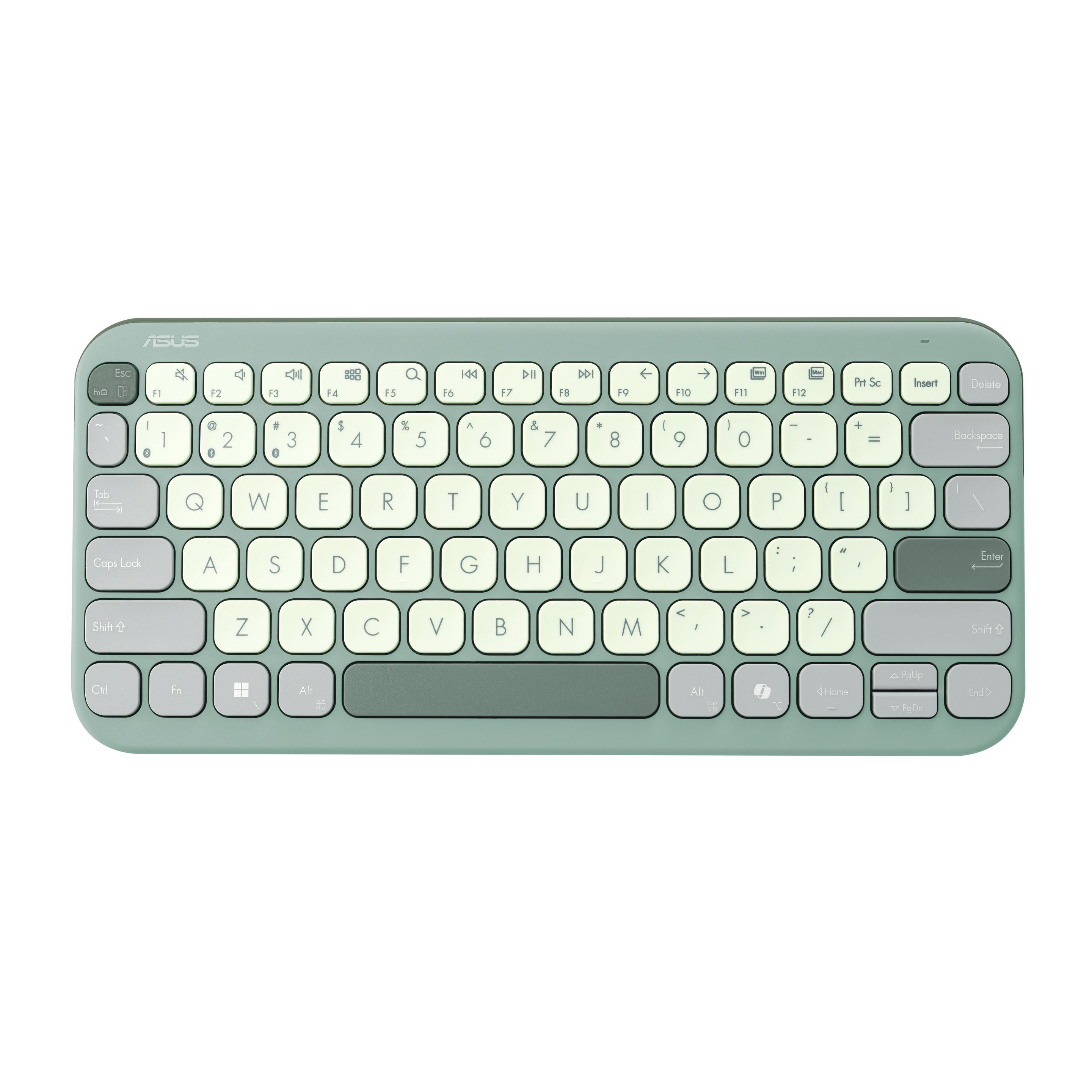 Teclado ASUS Marshmallow KW100 (Espanhol - Teclas de tesoura - 75% - Verde)