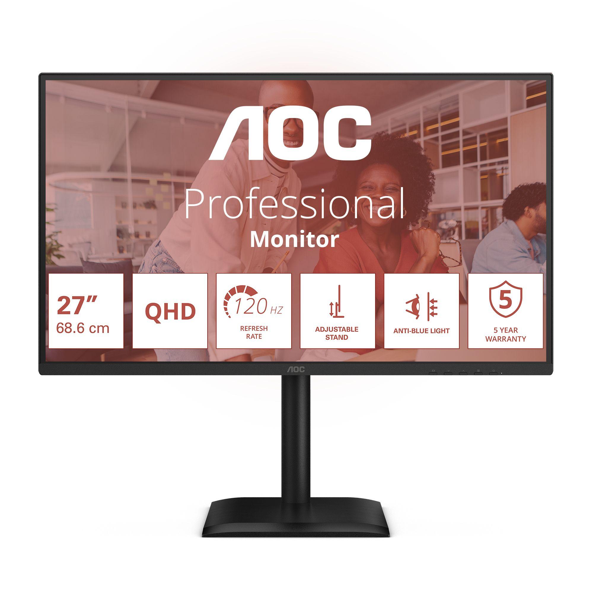 Monitor AOC Q27E4U (27" - IPS - 120 Hz - Preto)