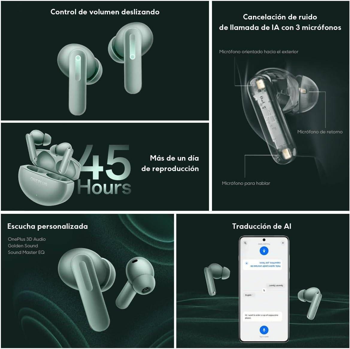 Auscultadores ONEPLUS Buds 4 (Binaural - True Wireless Stereo - Intra-aural - Cinzento) — miniatura 5