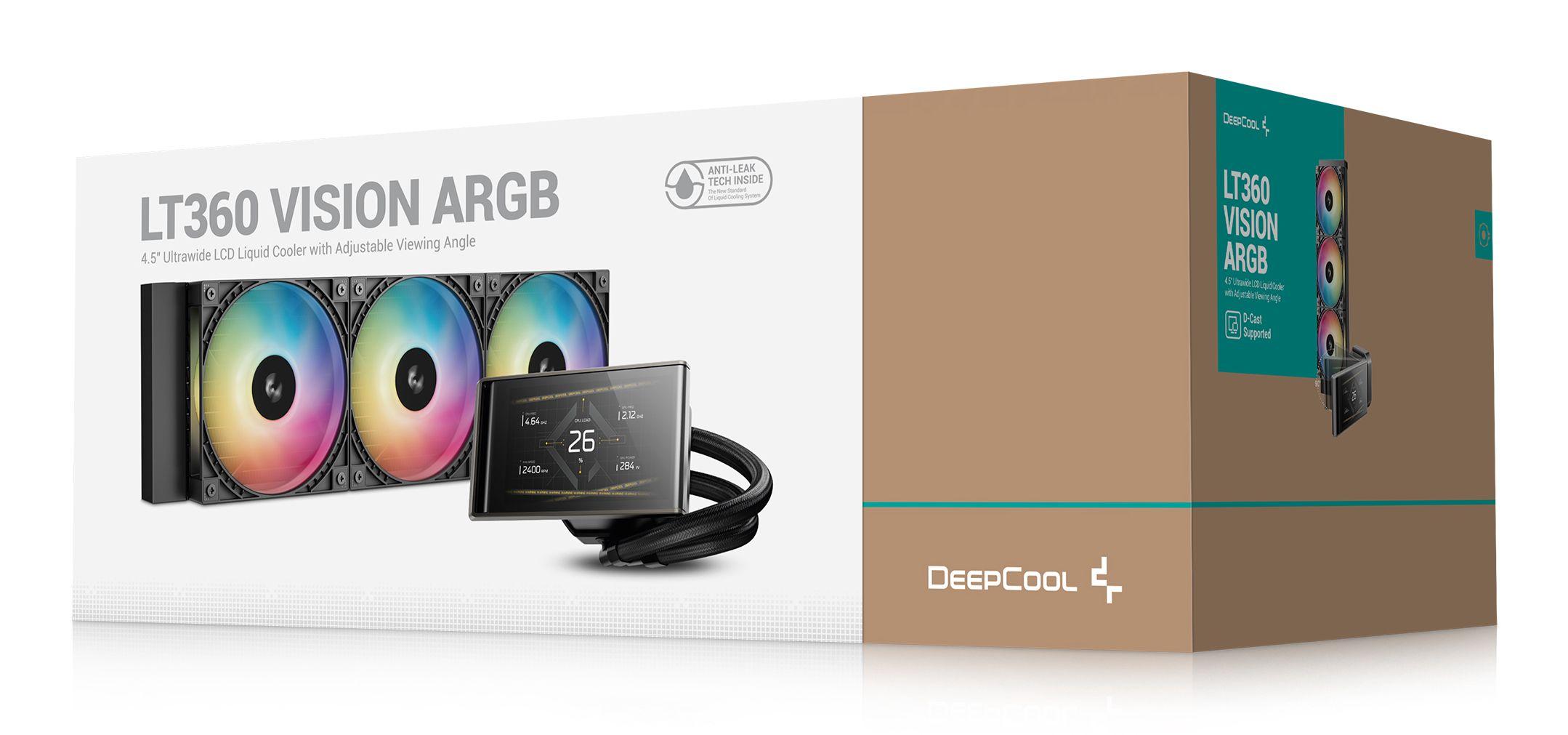 Kit de Refrigeração Líquida DEEPCOOL LT360 Vision ARGB (12 cm - 2500 RPM - Multi - Preto) — miniatura 8