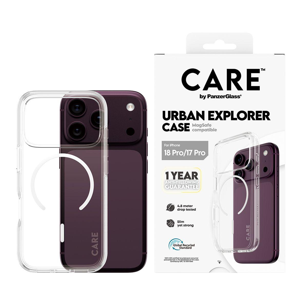 Capa para Telemóvel PANZERGLASS CARE by Urban Explorer Case (MagSafe branco - Transparente), miniatura 2