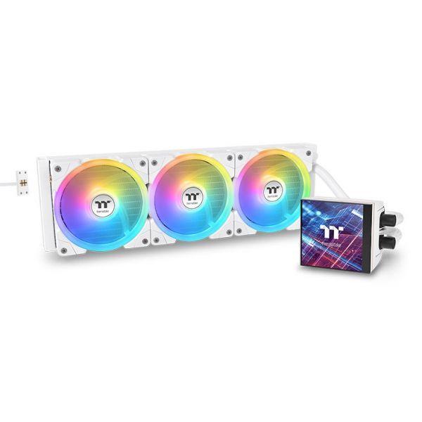 Cooler Líquido AIO THERMALTAKE MAGFloe 420 Ultra ARGB Sync Snow Edition (14 cm - 2000 RPM - Multicor - Branco)