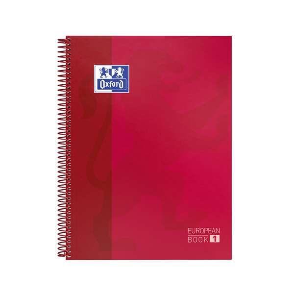 Caderno Espiral OXFORD Europeanbook 1 (Vermelho)