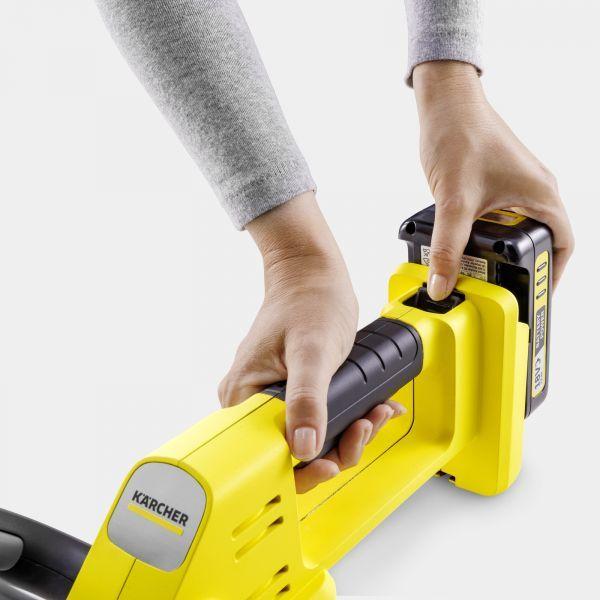 Corta-sebes KARCHER HGE 3-18 Battery Set (18 V - Bateria - Iões de lítio substituível - Amarelo), miniatura 2