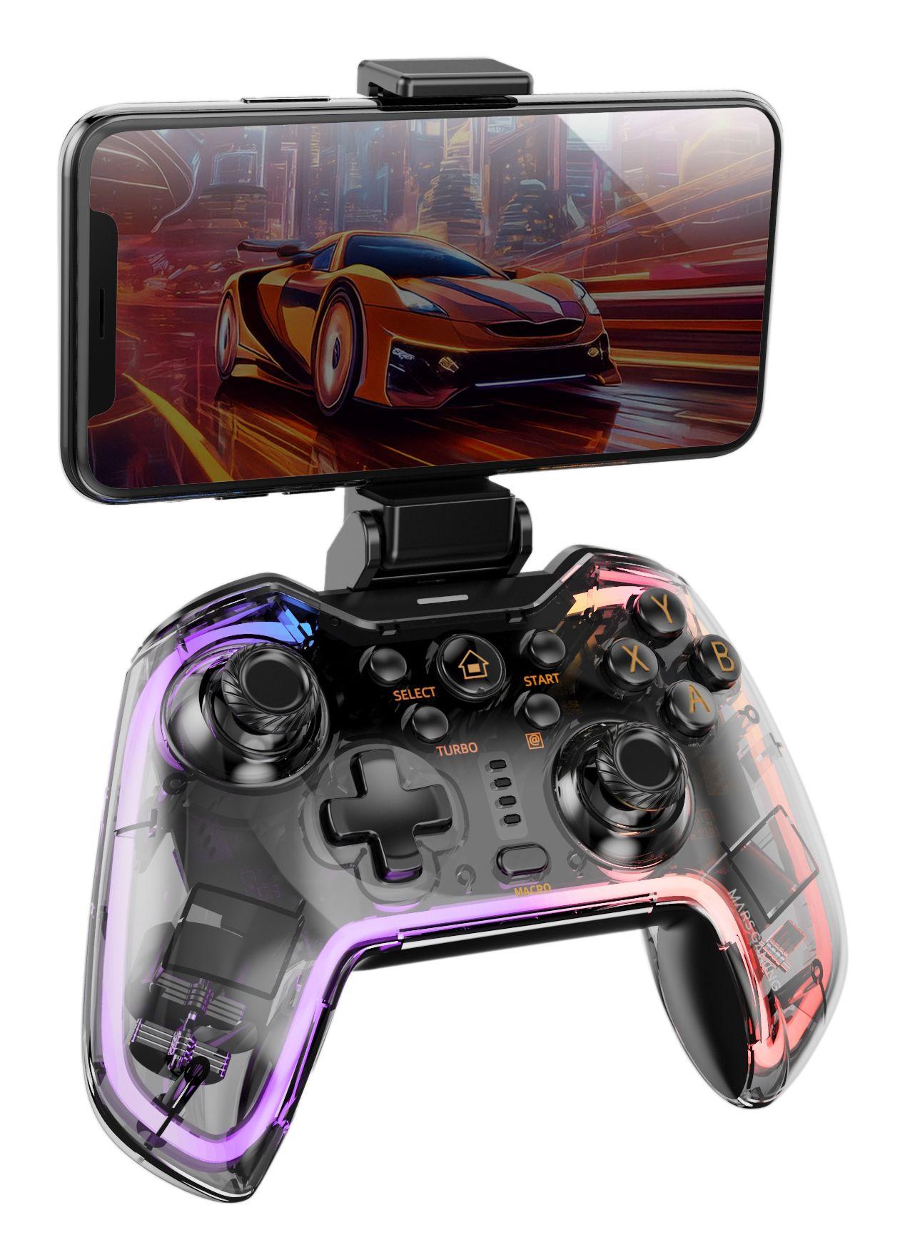 Comando MARS GAMING MGP-BT2 (USB Type-A para USB Type-C - Com fios e sem fios - Preto e Transparente) — miniatura 2