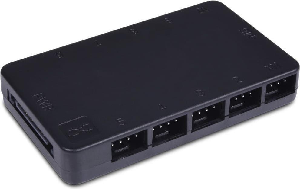 Divisor PWM para 10 Ventoinhas ALPHACOOL Core 10x 4-Pin PWM Splitter (54 W - Preto)