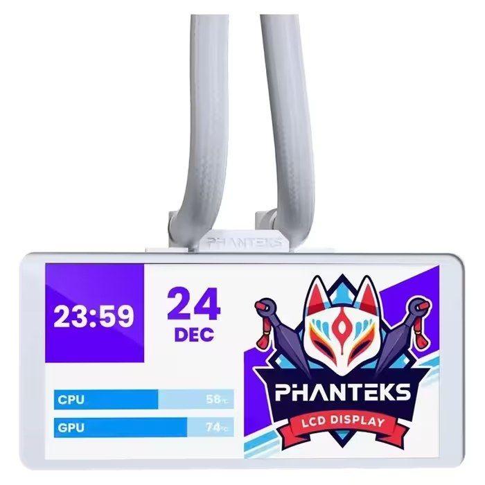 Water Cooler para CPU PHANTEKS Glacier One 360M25 Gen 2 LCD (120 mm - 2000 RPM - RGB multicolor - Branco) — miniatura 5