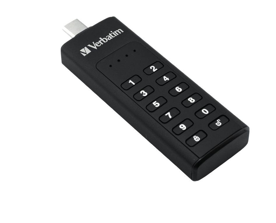 Pen USB VERBATIM Keypad Secure 49429 (USB Type-A - 3.2 Gen 1 - Sem tampa - Preto)
