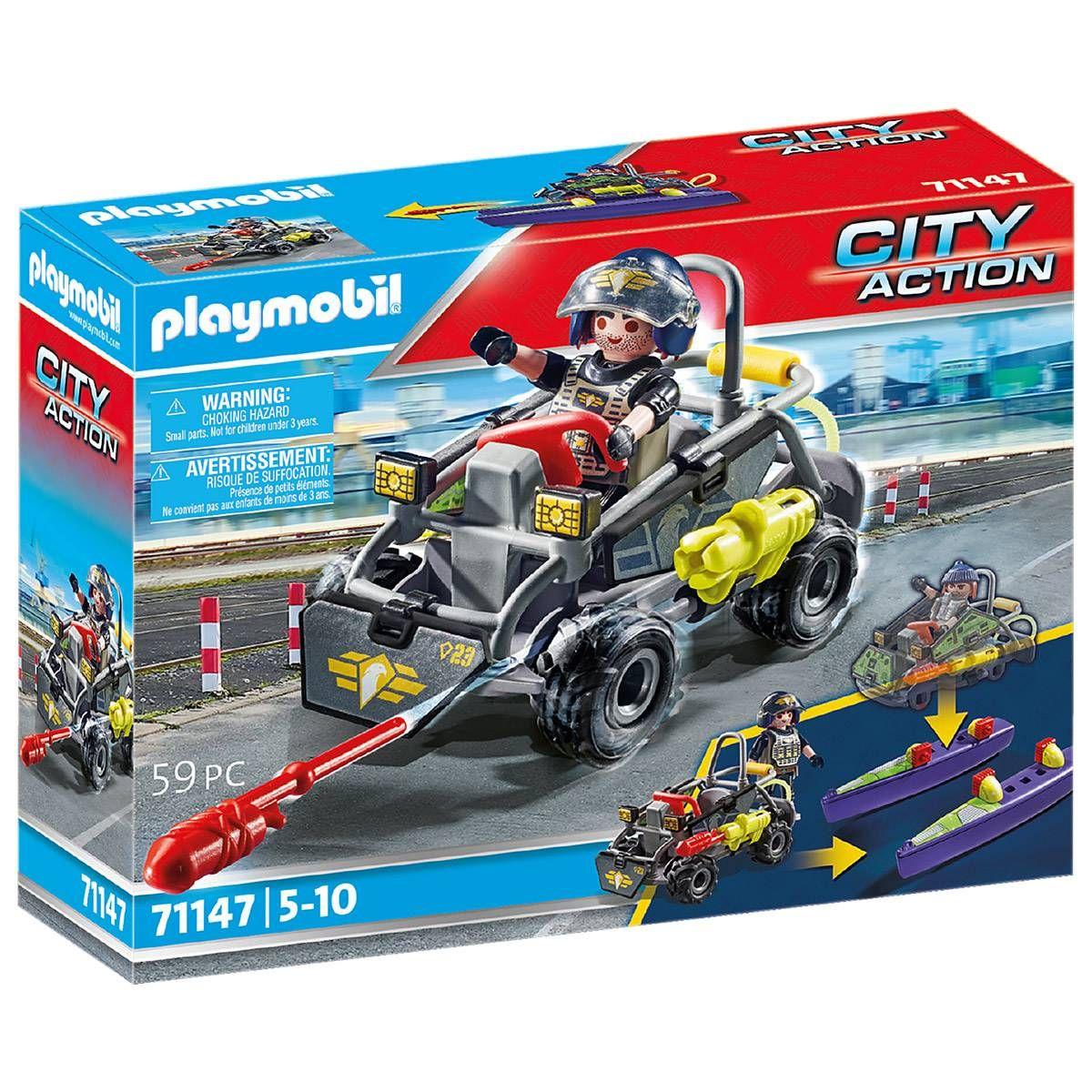 Conjunto PLAYMOBIL City Action 71147 Quad Multiterreno (5 anos - Multicor), miniatura 2