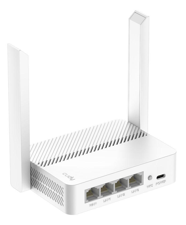 Router Sem Fios CUDY WR300 (Wi-Fi 4 - 300 Mbit/s - Banda única, 2,4 GHz - Branco) — miniatura 3