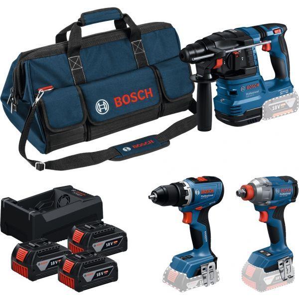 Kit de Ferramentas a Bateria BOSCH POWERTOOLS 0615A50093 (18 V - BOSCH Professional 18V - Iões de lítio - Azul/Preto)