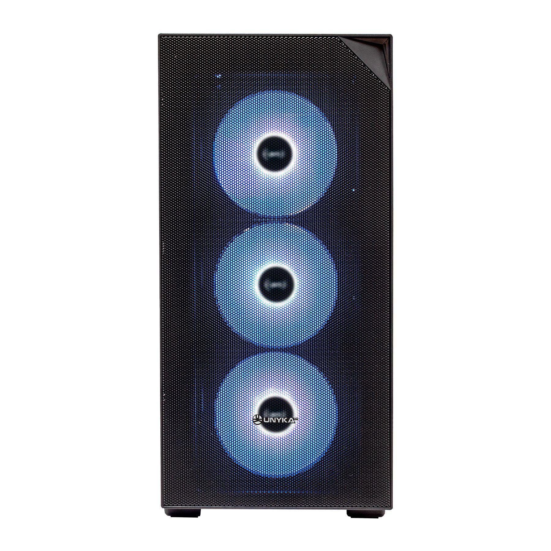Caixa PC UNYKACH Revelat Mesh Black (ATX, Micro ATX - Midi Tower - ARGB multicolor - Preto) — miniatura 2