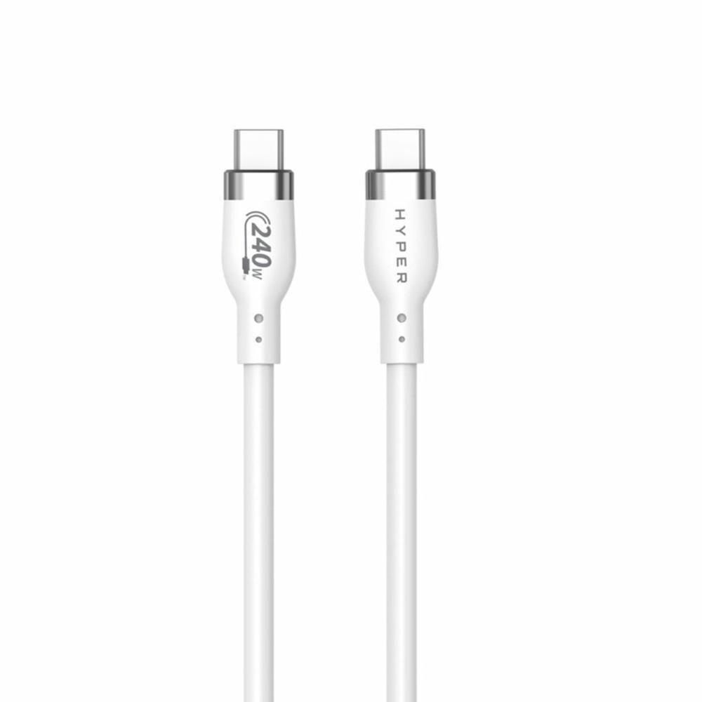 Cabo USB-C HYPER HyperJuice HJ4002WHGL (2 m - USB C - Dispositivos com ligação USB-C - Branco)