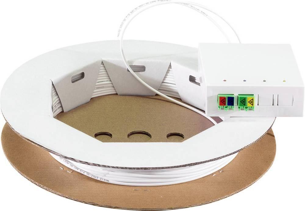 Caixa de Emenda FTTH LOGILINK FB4LC20 (Cabo de Fibra Óptica 20 m - Branco)