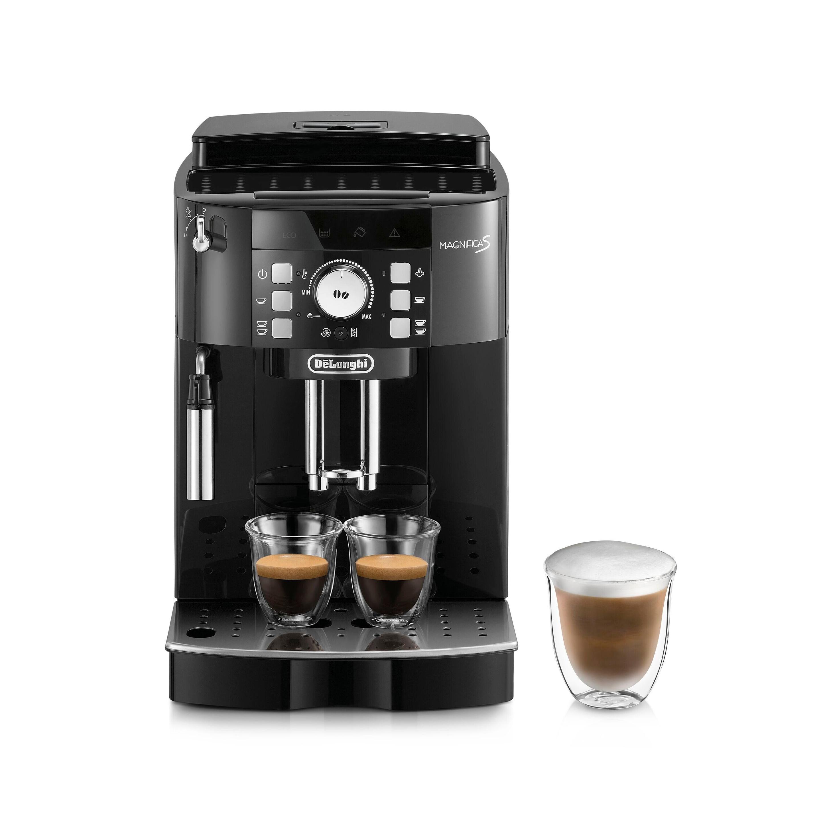 Máquina de Café Automática DE’LONGHI Magnifica S ECAM 21.110.B (Grãos de café, Café moído - 1450 W - 15 bar - Preto)
